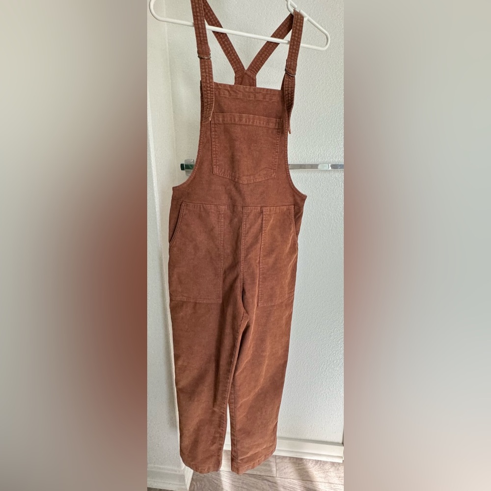 Aerie Brown Corduroy Overalls Size XS